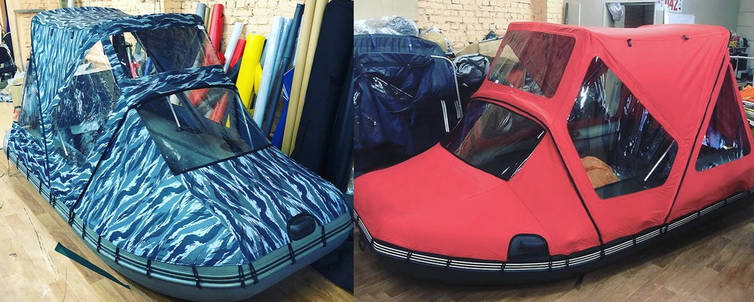 Тент ходовой комбинированный на лодку длиной 260-290 см