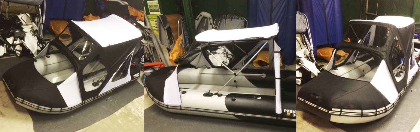 Тент ходовой комбинированный на лодку длиной 260-290 см