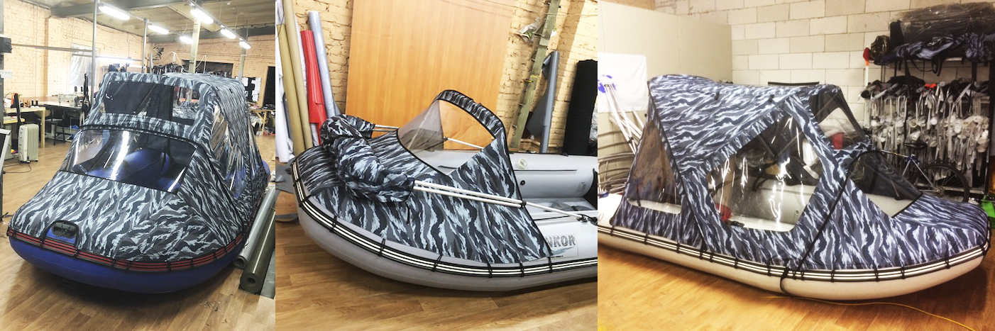 Тент ходовой комбинированный на лодку длиной 260-290 см